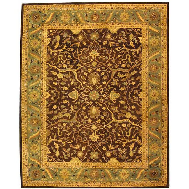 Safavieh Handmade Antiquities Mahal Brown/ Blue Wool Rug - 7'6 x 9'6