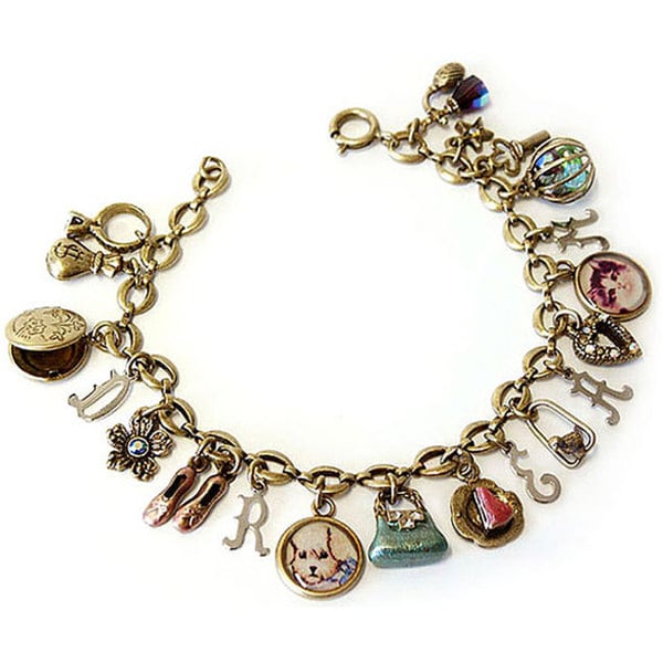 Shop Sweet Romance 'Dream' Charm Bracelet Free Shipping Today