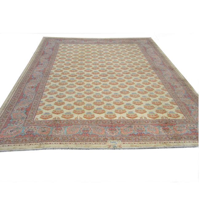 Handmade One-of-a-Kind Rare Meshkabad Wool Rug - 26'9 x 37'