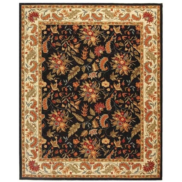 Safavieh Handmade Paradise Black Wool Rug - 7'-9" x 9'-9"