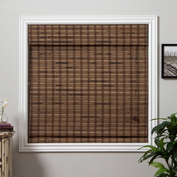 Arlo Blinds Guinea Deep Bamboo 54-inch High Roman Shade