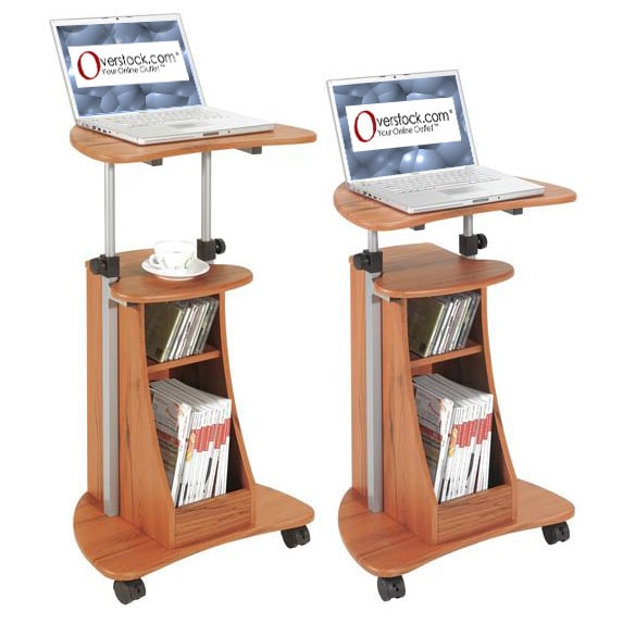 Shop Ergonomic Adjustable Rolling Laptop Desk Overstock 3174450