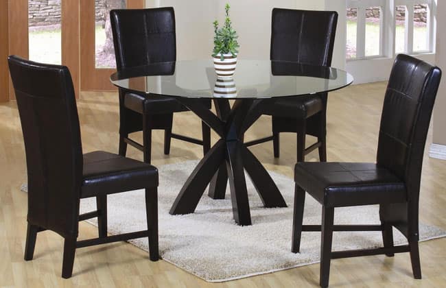 Soho Edition Bi-cast Leather Dining Chairs (Set of 2)