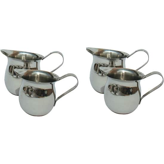Four-piece Stainless Steel 8-oz Creamer Set