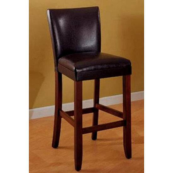 Empire Dark Brown Bicast Leather Barstools (Set of 2)