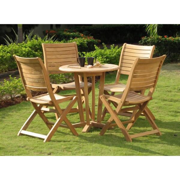 Shop Amazonia Capri Teak Wood Patio Dining Set On Sale Overstock 3185301