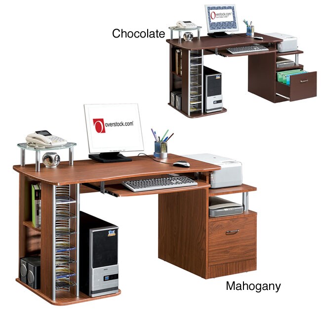 Shop Deluxe Ergonomic Multifunction Computer Desk Overstock