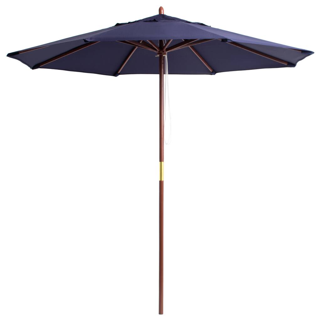 Lauren & Company Premium 9-foot Round Wood Patio Umbrella