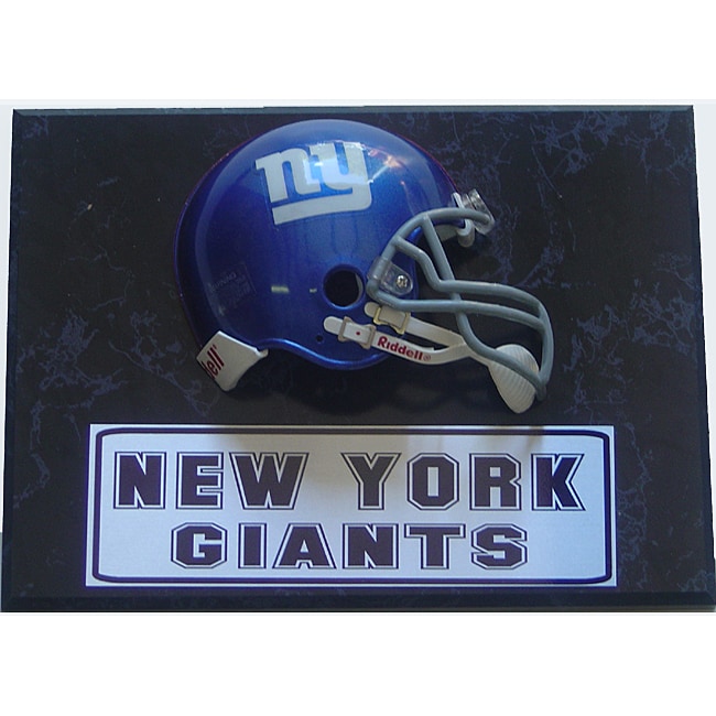 NY Giants Mini Helmet 9x12 Sports Plaque