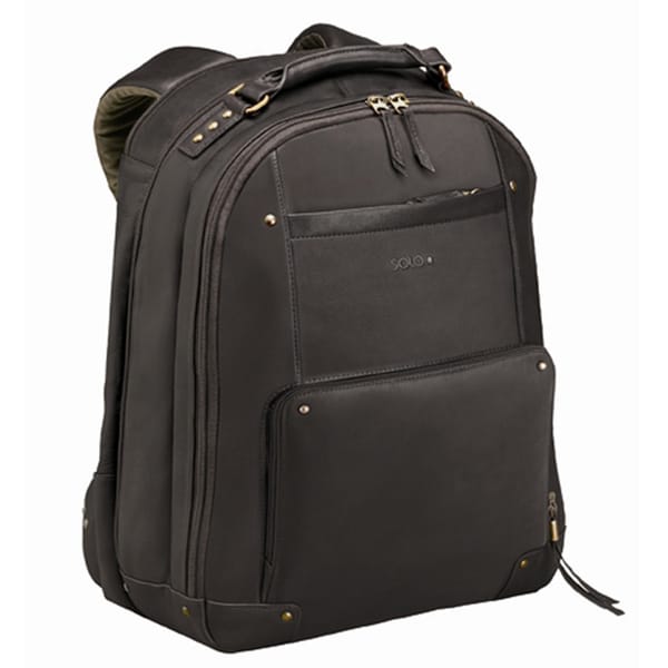Solo Executive Leather 15.6-inch Laptop Backpack - Free Shipping Today - 0 - 11321350