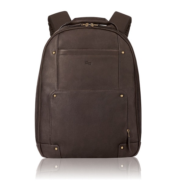 Shop Solo Executive Leather 15.6-inch Laptop Backpack - Free Shipping ...