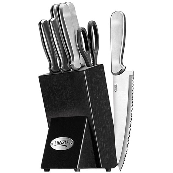 ginsu knife set with block