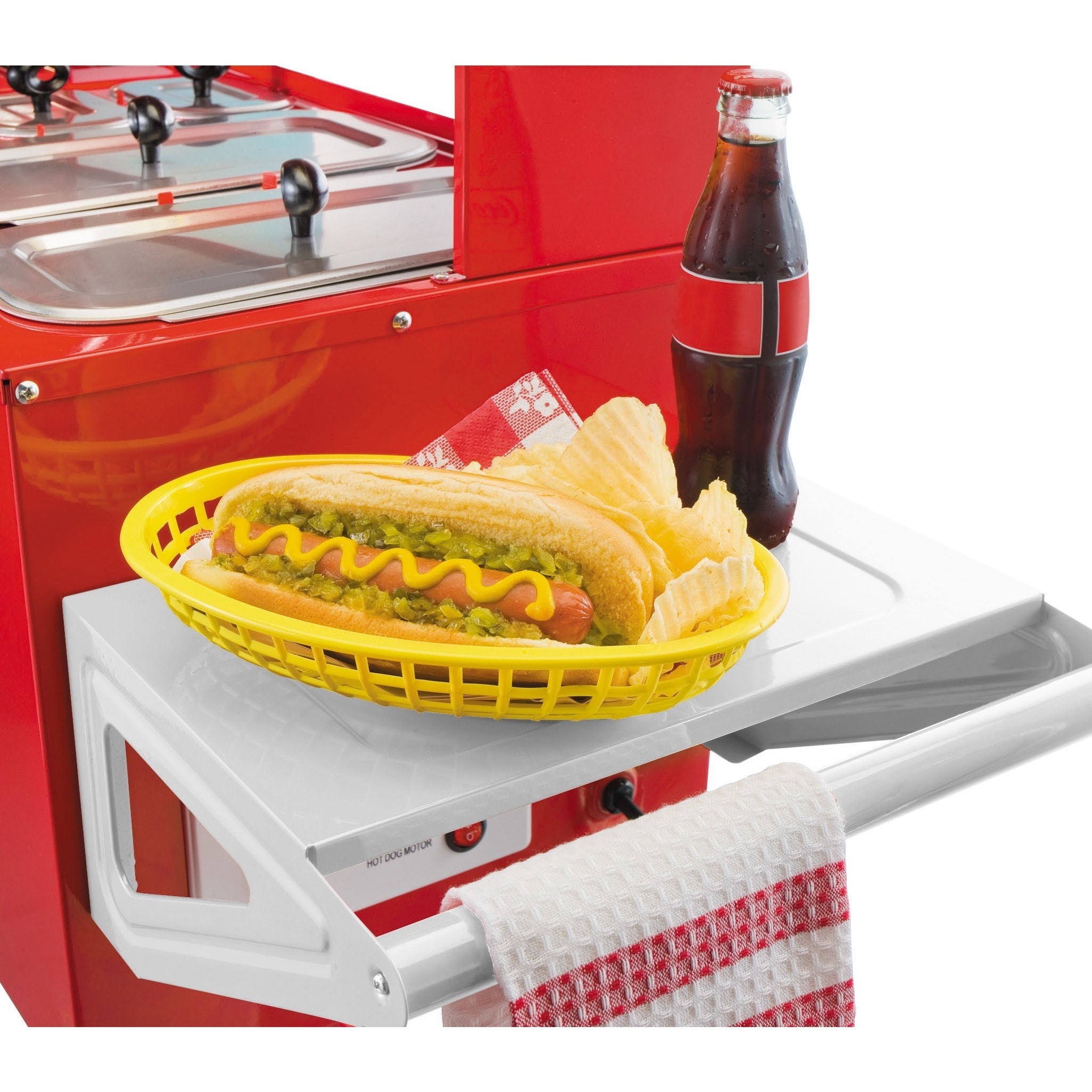 Nostalgia 48-inch Hot Dog Vending Cart with Umbrella - Bed Bath