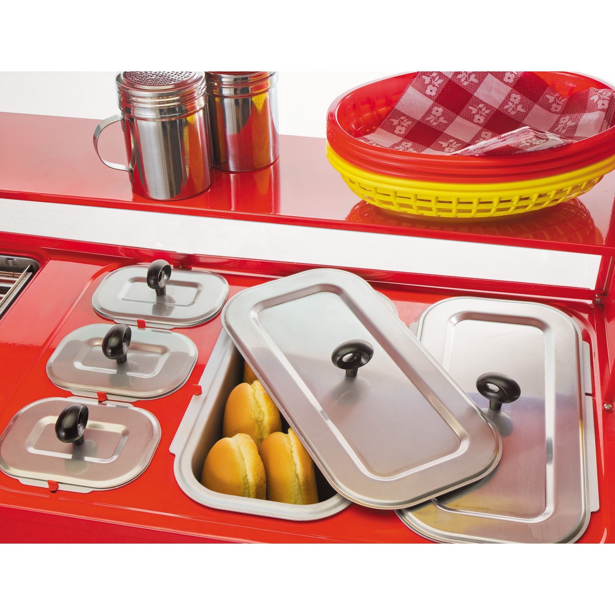 Nostalgia 48-inch Hot Dog Vending Cart with Umbrella - Bed Bath