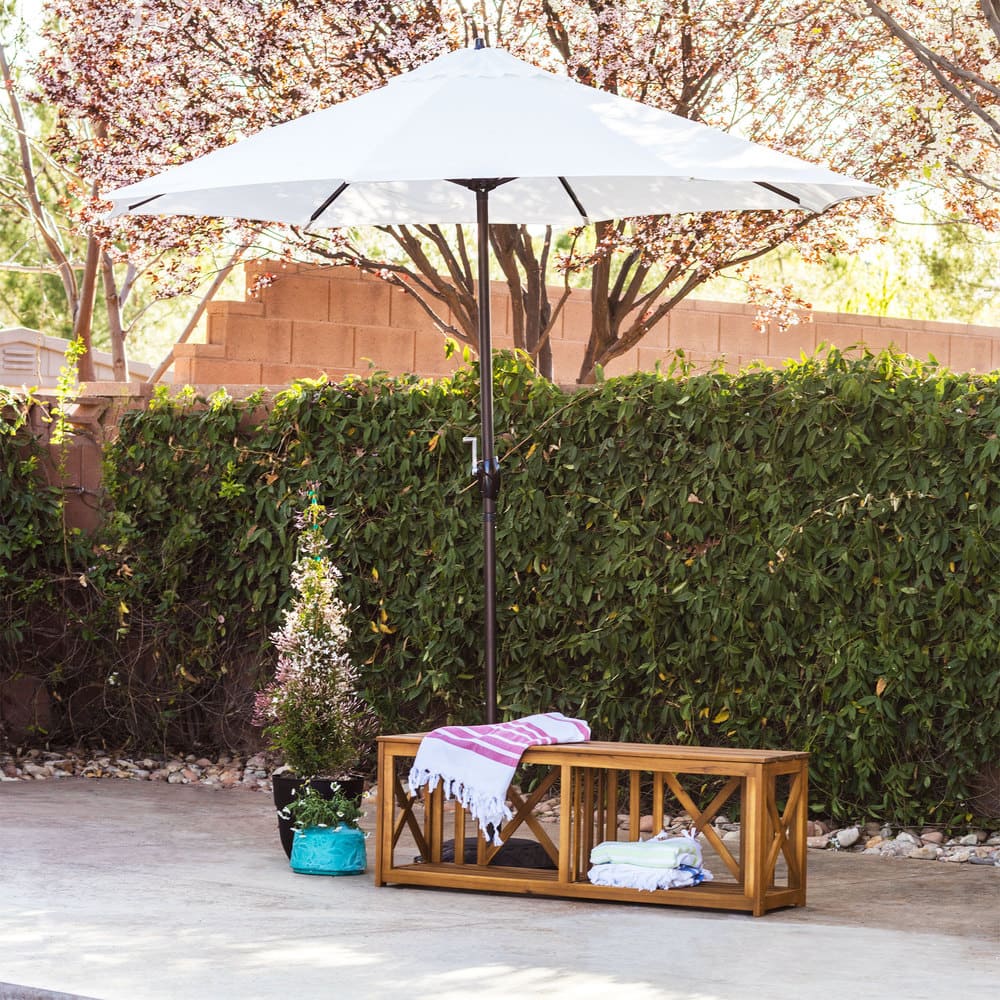 Lauren & Company Premium Olefin 9-foot Patio Umbrella with Stand