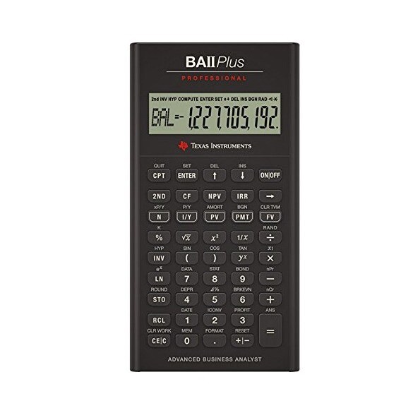 Texas Instruments Ti Ba Ii Plus Professional Financial Calculator