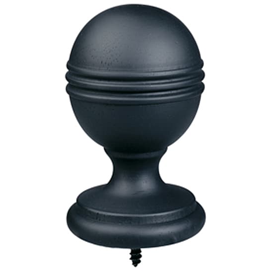 umbra curtain rod black with wood finial