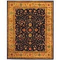 Safavieh Handmade Mahal Black/ Beige Wool Rug (7'6 x 9'6)