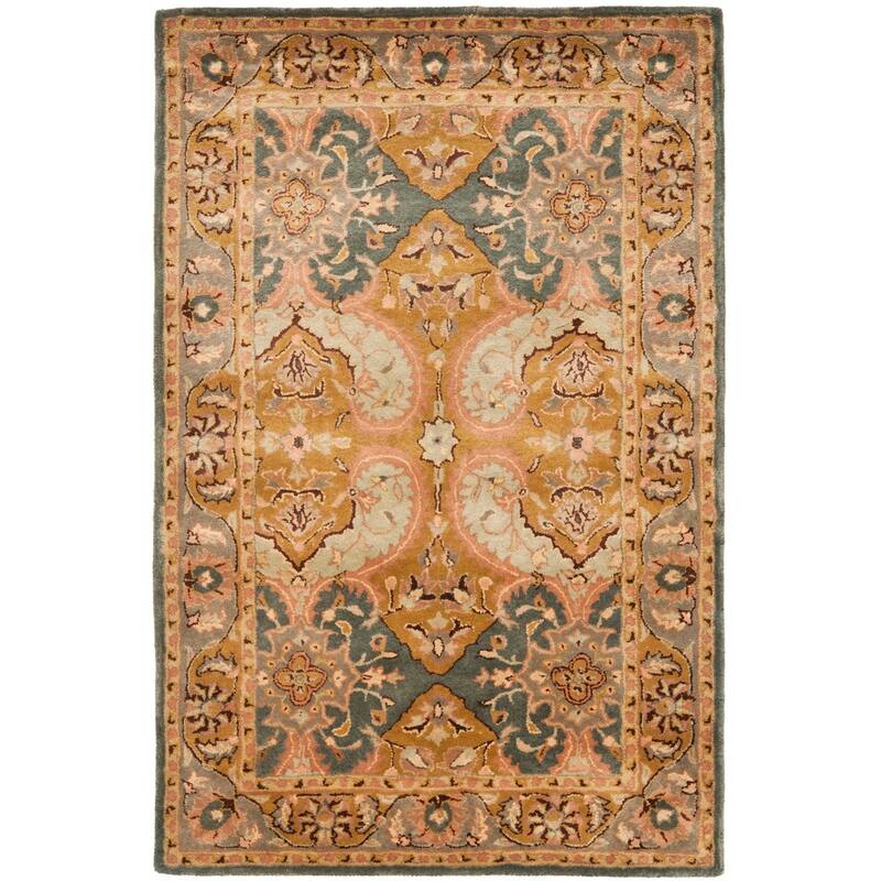 SAFAVIEH Handmade Imperial Arely Traditional Oriental Wool Rug - 5' x 8' - Gold/Green - Rectangle