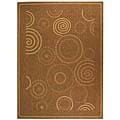 Safavieh Ocean Swirls Brown/ Natural Indoor/ Outdoor Rug - 8' x 11'