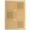 Safavieh Lakeview Natural/ Olive Green Indoor/ Outdoor Rug - 5'3 x 7'7