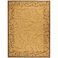 Safavieh Oasis Scrollwork Natural/ Brown Indoor/ Outdoor Rug - 8' x 11'