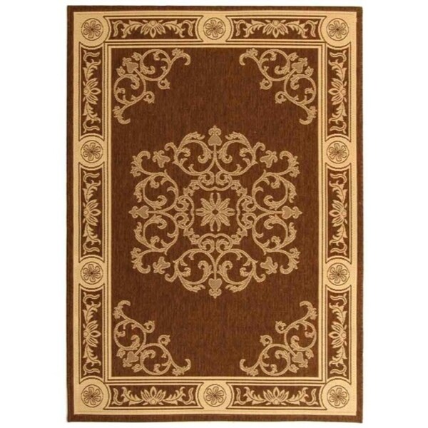 Safavieh Sunny Medallion Chocolate/ Natural Indoor/ Outdoor Rug - 2'7" x 5'