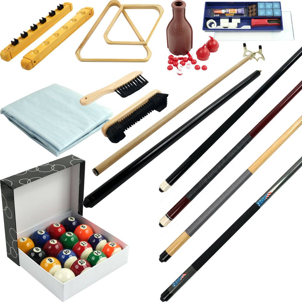 32-piece Billiard Cue Sticks and Accessories Set with Eight-foot Cover