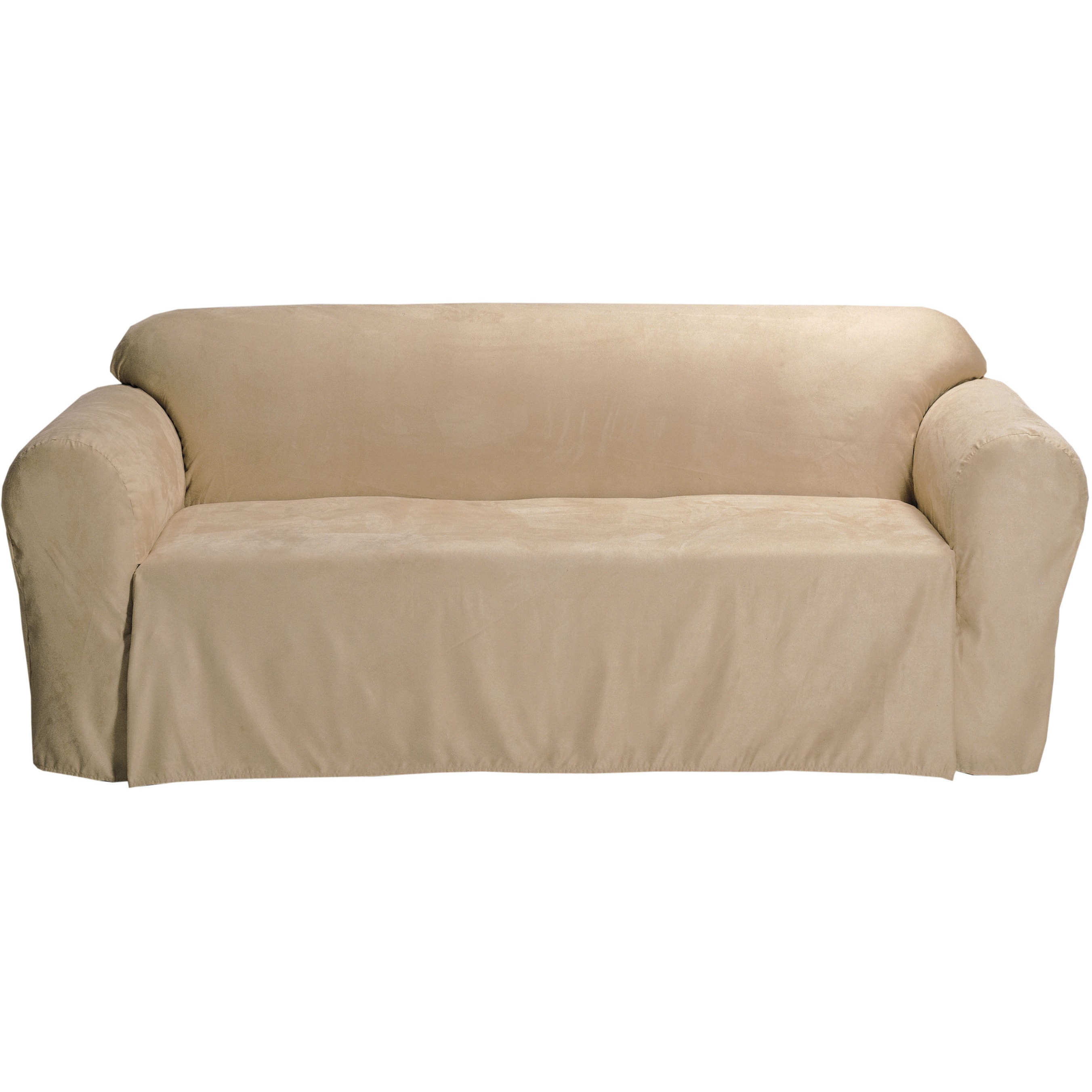 Clic Slipcovers Microsuede Solid Sofa Drop Skirt Slipcover