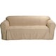 preview thumbnail 1 of 1, Classic Slipcovers Microsuede Solid Chair Drop Skirt Slipcover Sand