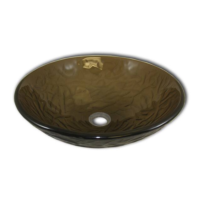 Summer Moss Modern Glass Vessel Bathroom Sink