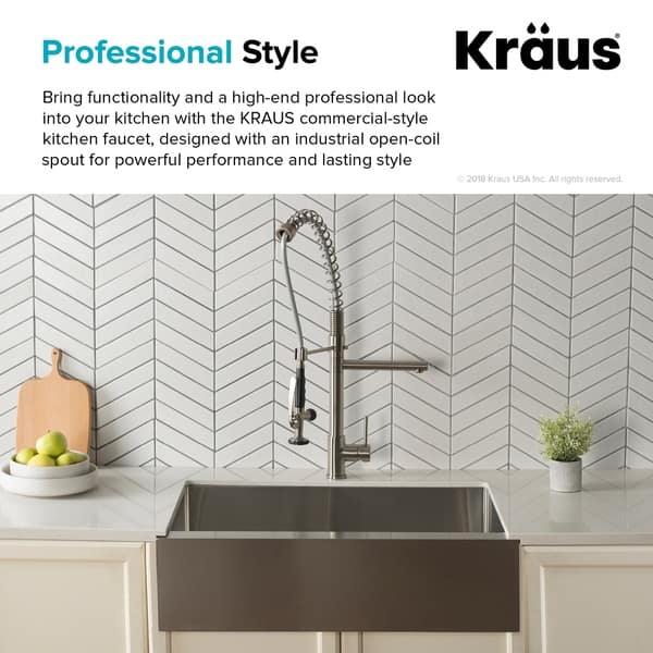 Shop Kraus Kpf 1602 Commercial Style 1 Handle 2 Function Pre Rinse