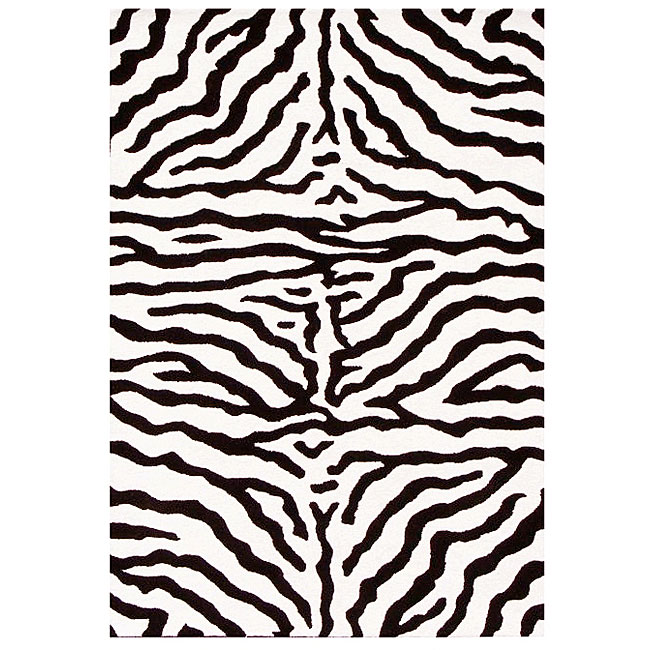 Black And White Wool Rug â€“ Rugs Ideas - Nuloom Zebra Animal Pattern Black White Wool Rug 5 X 8 Free