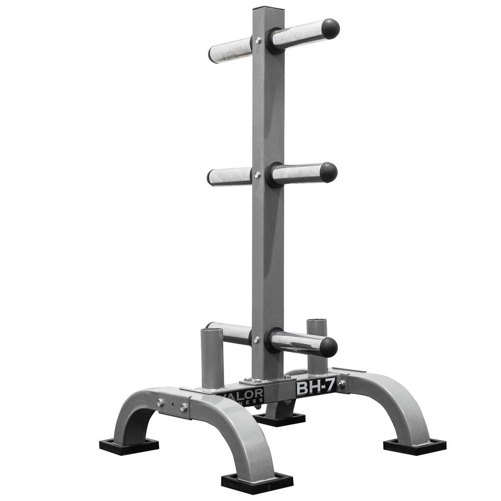 Valor Fitness BH-7 Olympic Plate Storage Rack with Olympic Bar Storage