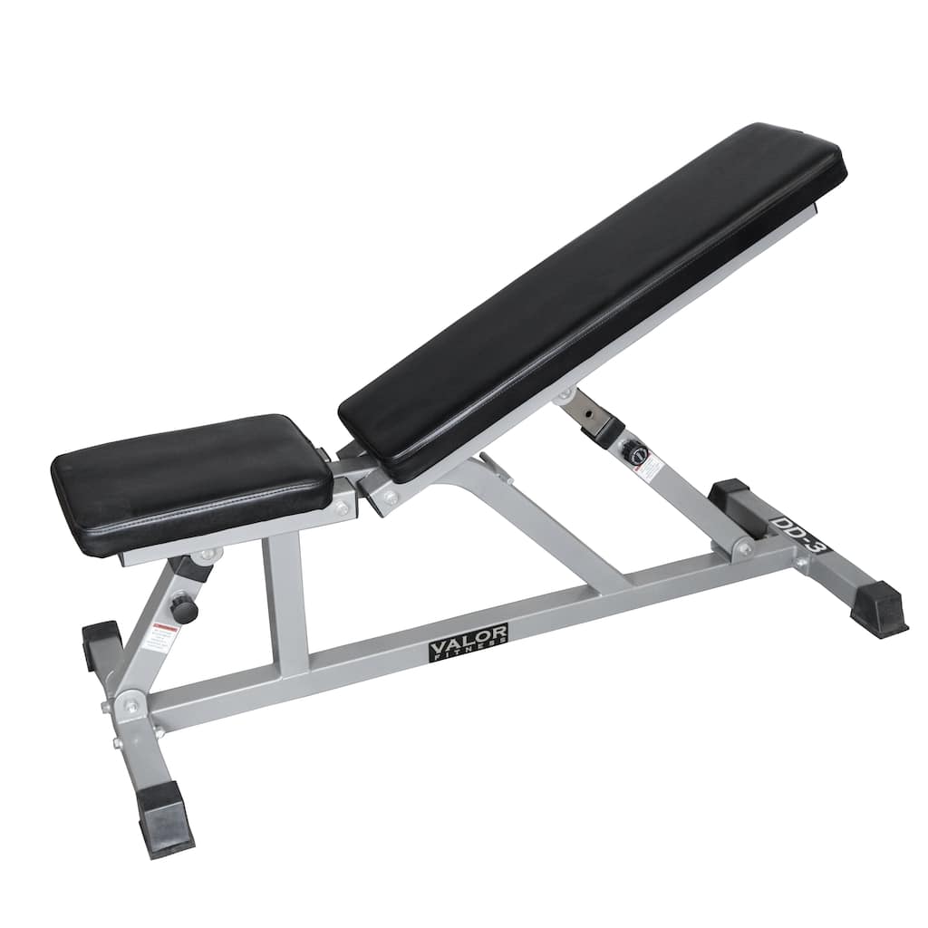 Valor Fitness Adjustable Weight Bench for Flat or Incline Bench Press DD-3 - Workout Benches for Home