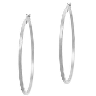 Mondevio Sterling Silver 35 mm Hoop Earrings