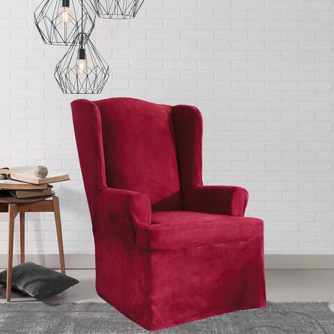 Suede Slipcovers Furniture Covers Find Great Home Decor Deals Sure Fit Soft Suede Wing Chair Slipcover