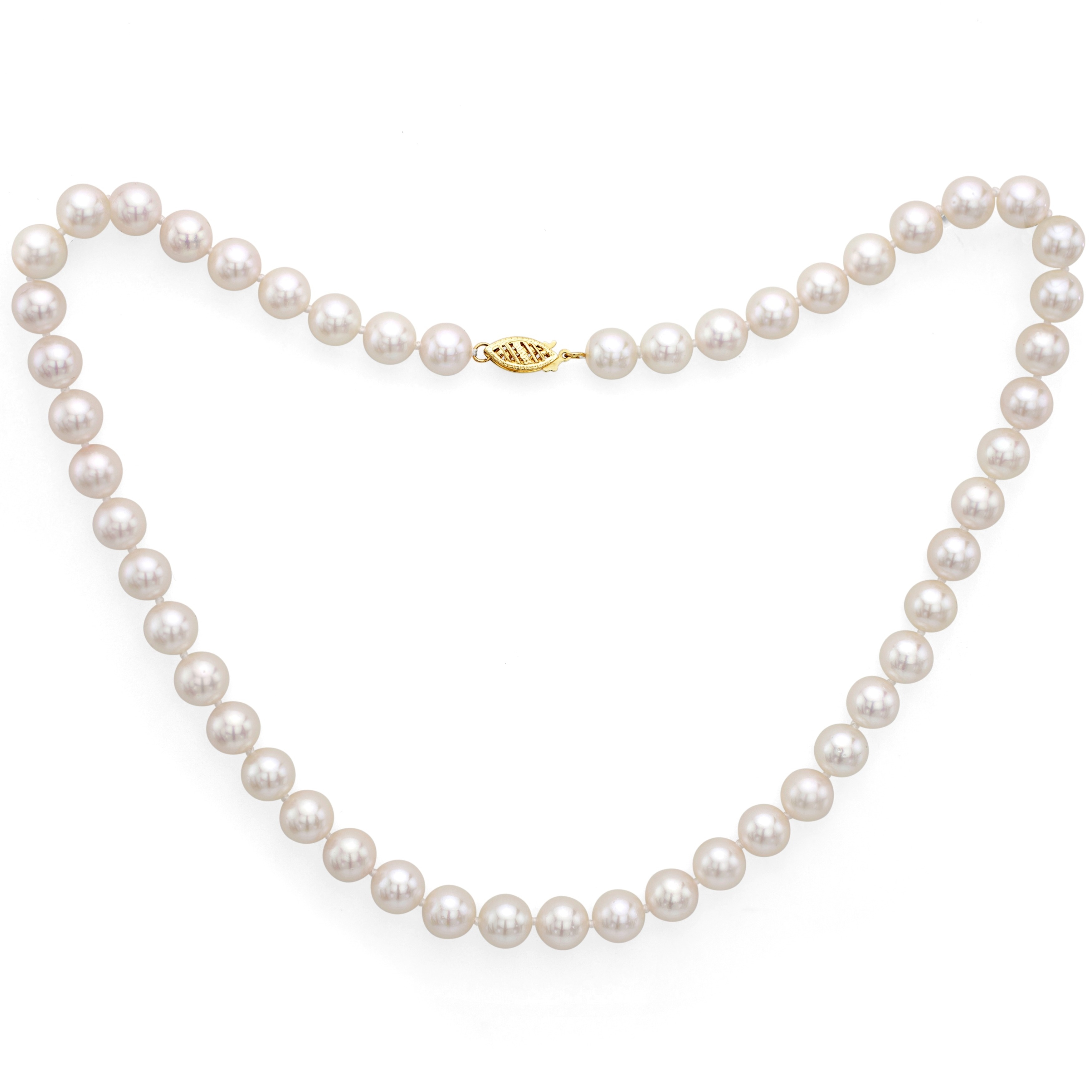 Natural 7-8MM White Akoya Cultured Pearl Necklace Bracelet Earring Set 18/"