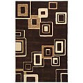 Safavieh Handmade Soho Gala Modern Abstract Brown/ Beige Wool Rug (5' x 8') - 5' x 8'