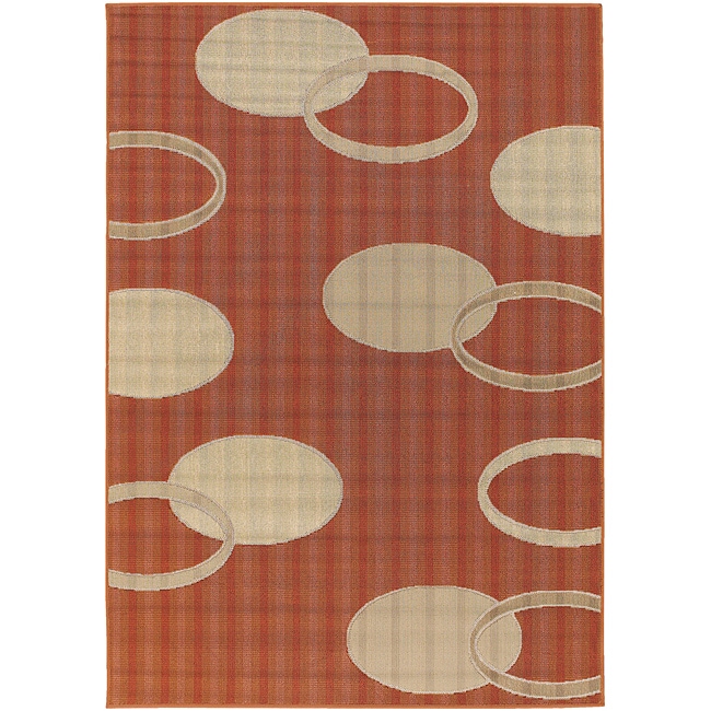 Indoor/outdoor Contemporary Polypropylene Mandara Rug (52 X 75)