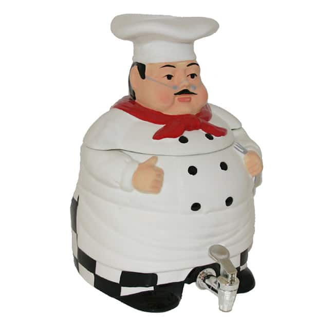 Plump Chef Hand-painted Water Jug