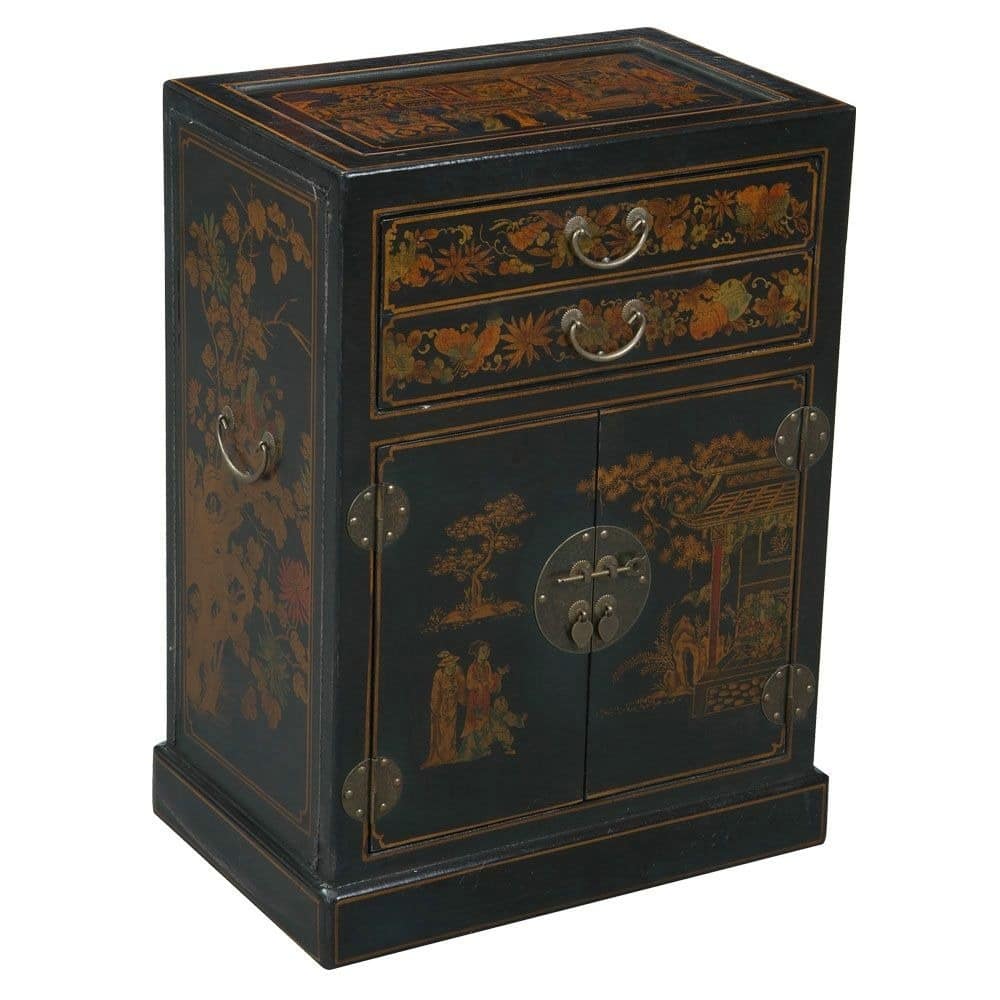 Handmade Wine Bar Storage Cabinet - Black (China)