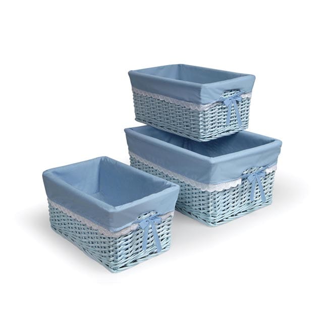 Blue Three Basket Set with Liners Free Shipping On