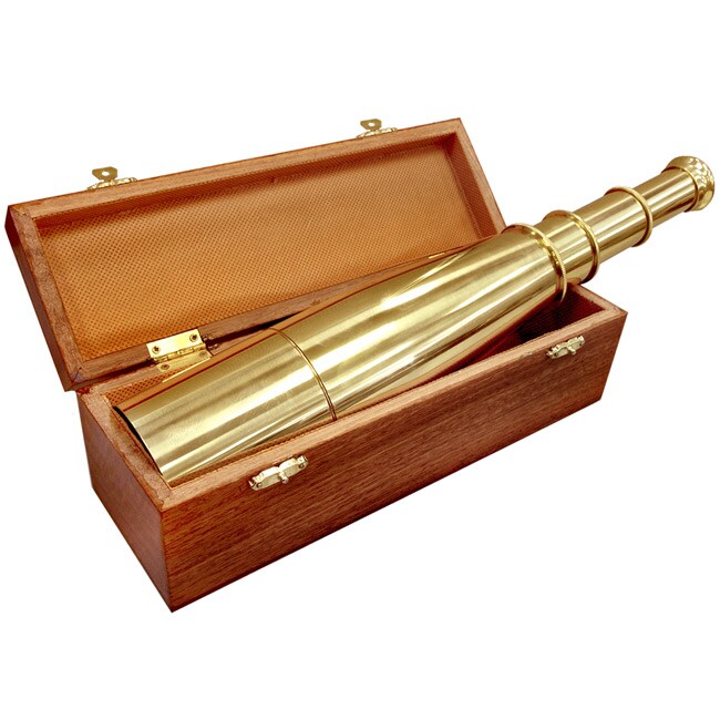 Handcrafted Brass Spyscope With Storage Chest