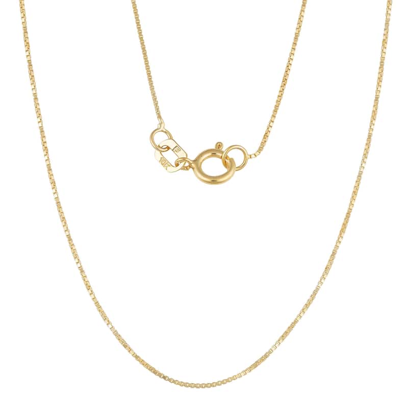 10k Yellow Gold 0.6-mm Box Chain Necklace (16-24 inch)