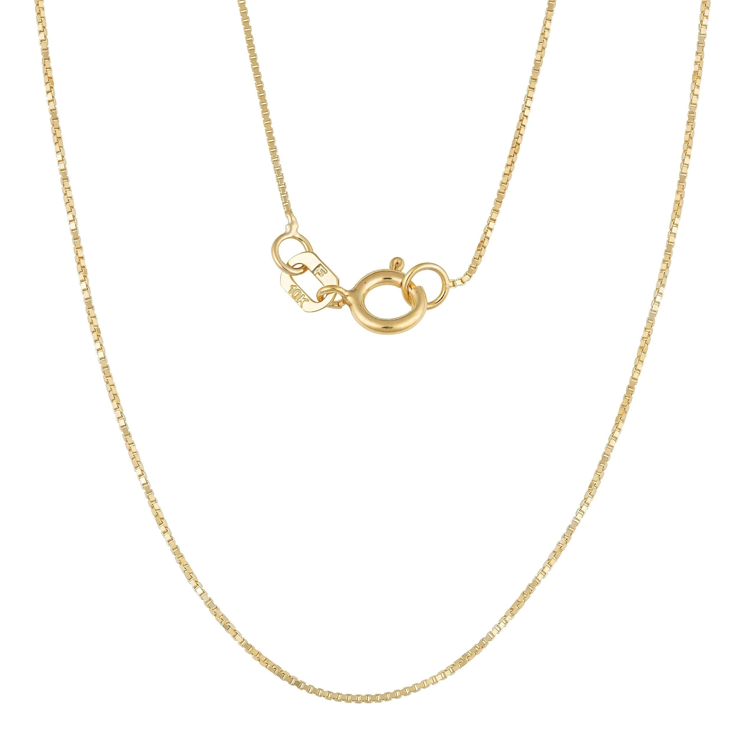Au Naturale 10k Yellow Gold 0.6-mm Box Chain Necklace (16-24 inch)
