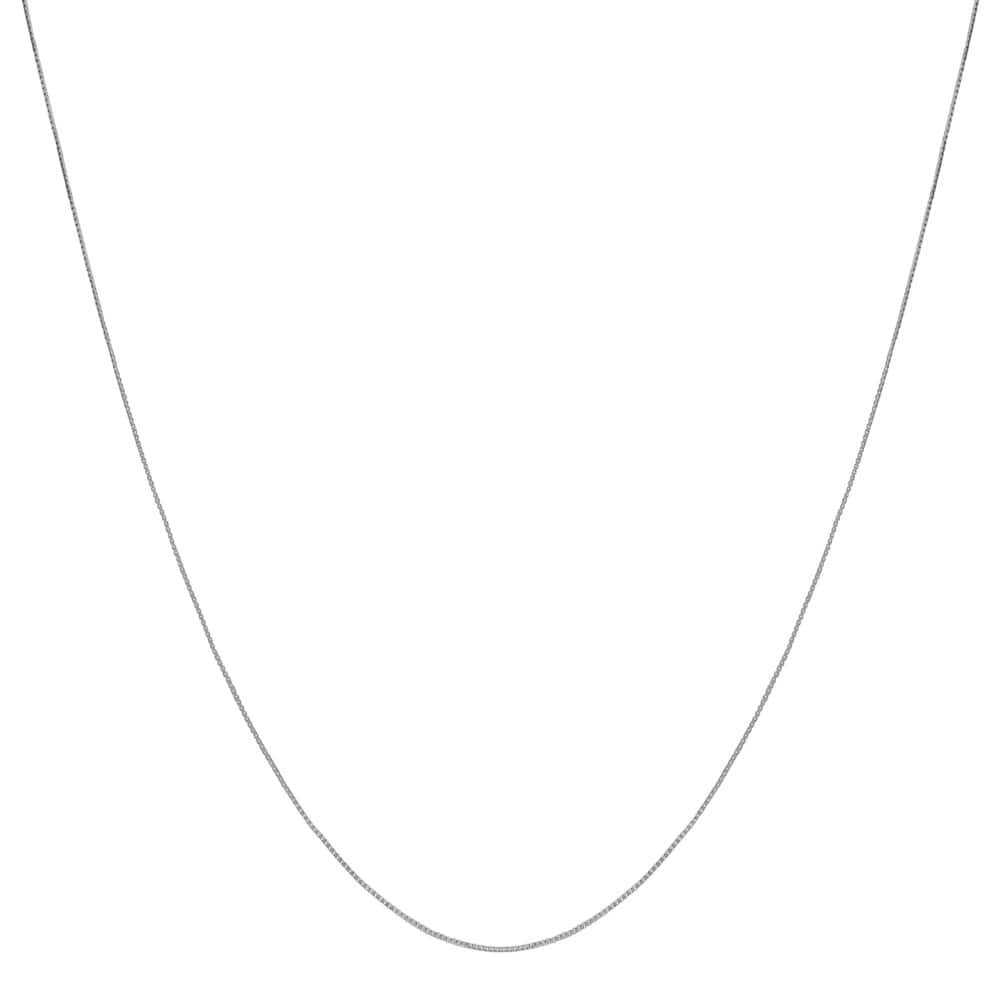 Fremada 10k White Gold 0.6-mm Box Chain (16"-24")