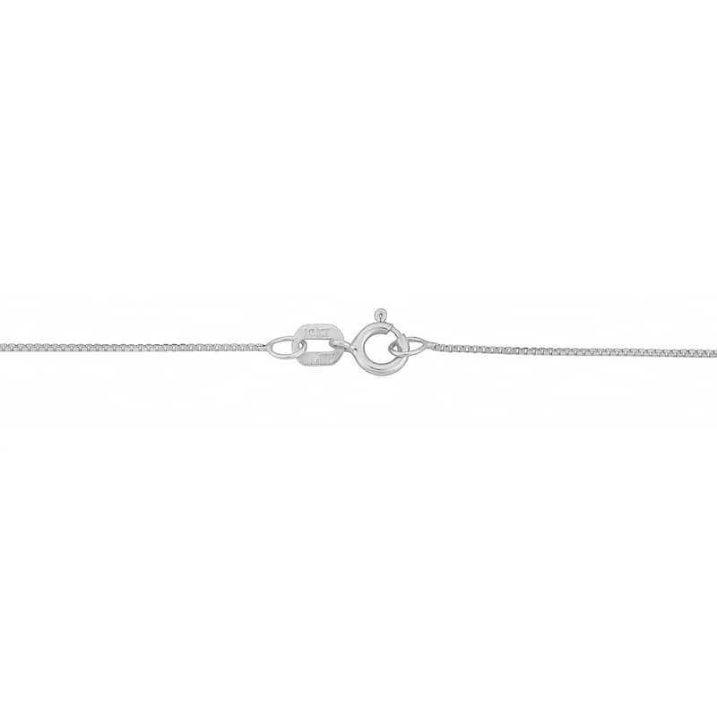 Fremada 10k White Gold 0.6-mm Box Chain (16"-24")
