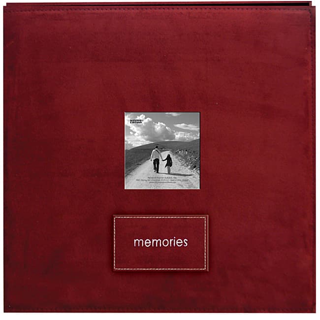 Memories Raspberry Faux Suede 12x12 Album with 40 Bonus Pages
