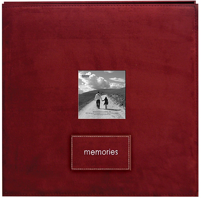 Memories Raspberry Faux Suede 12x12 Album With 40 Bonus Pages